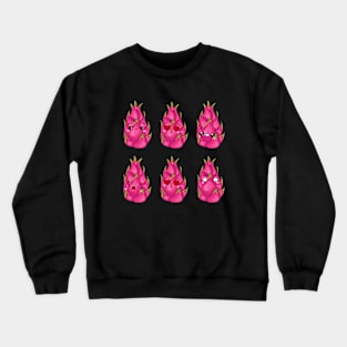 cute funny dragon fruit expressions Crewneck Sweatshirt